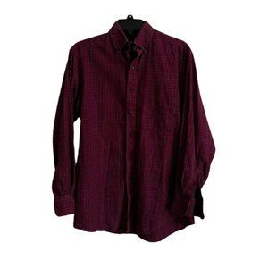 Club room mens red button down shirt